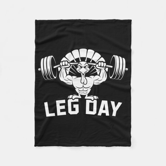 Manta Polar Funny Leg Day Thanksgiving Turkey Deadlifting Dead (Anverso)