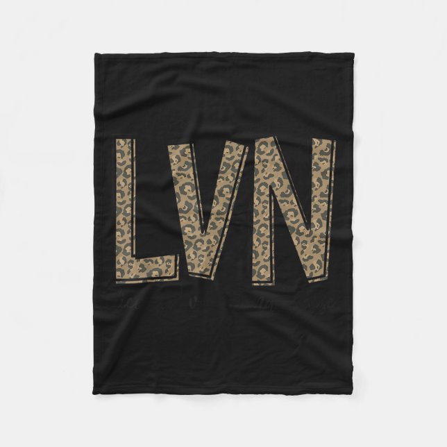 Manta Polar Funny Leopard Lvn Happy Licensed Vocational Nurse  (Anverso)