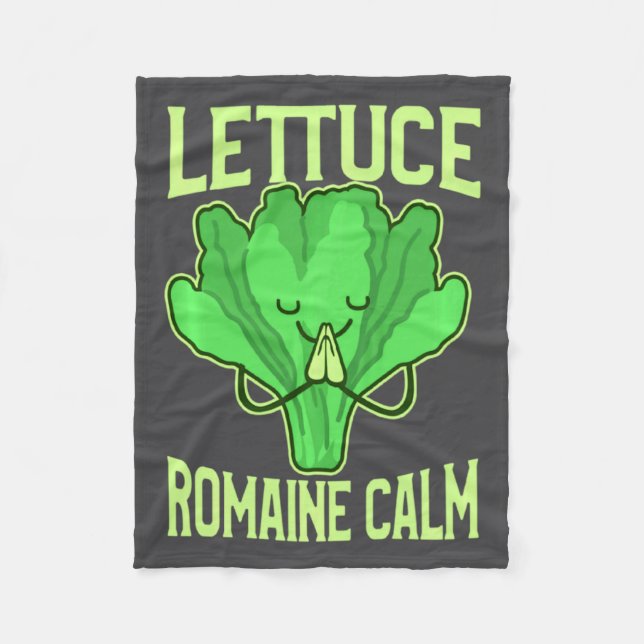 Manta Polar Funny Lettuce Romaine Calm Meditation Yoga Zen  (Anverso)