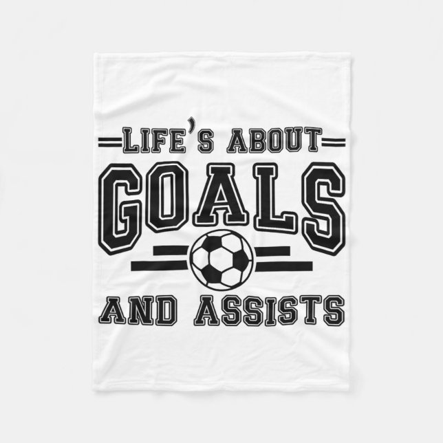 Manta Polar Funny Life's About Goals And Ists Soccer  (Anverso)