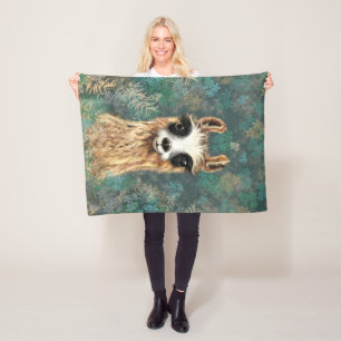 Manta Polar Funny Llama Baby Fleece Blanket