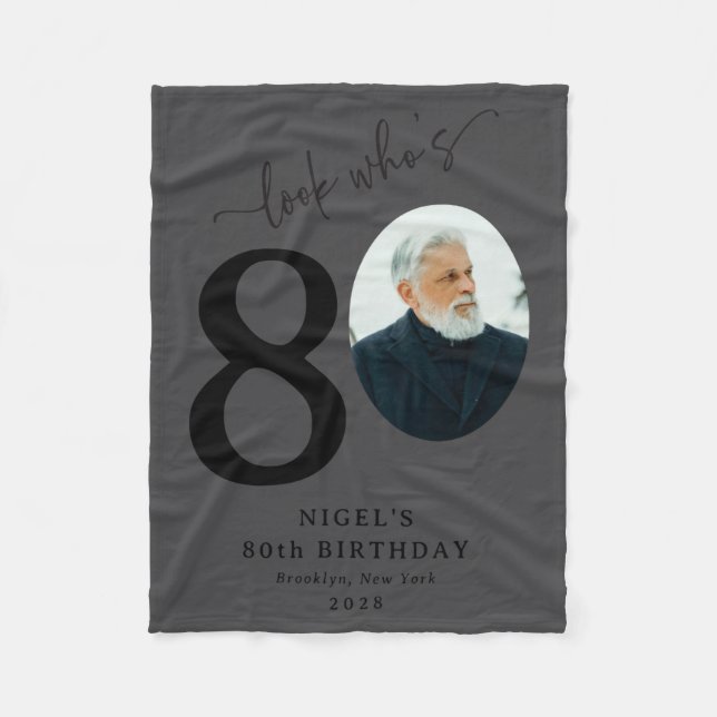 Manta Polar Funny Look Whos 80 Stylish 80th Birthday  (Anverso)