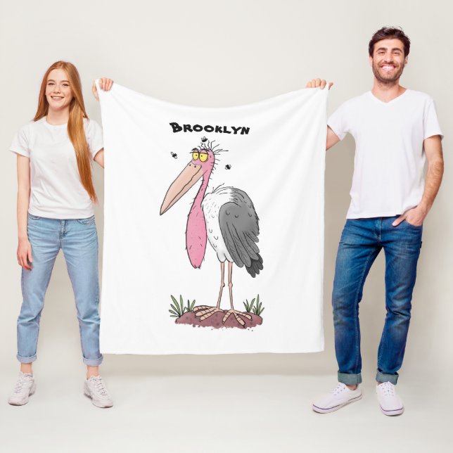 Manta Polar Funny marabou stork personalizado (In situ)
