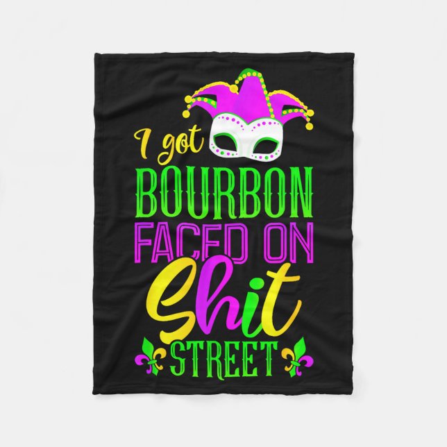 Manta Polar Funny Mardi Gras Bourbon Street , New Orleans Drin (Anverso)