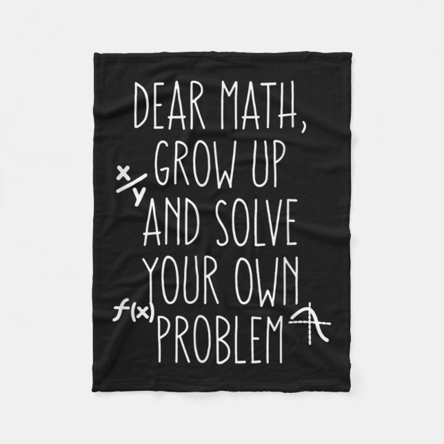 Manta Polar Funny Math Quote For Girls Boys Teens Him Her Dear (Anverso)