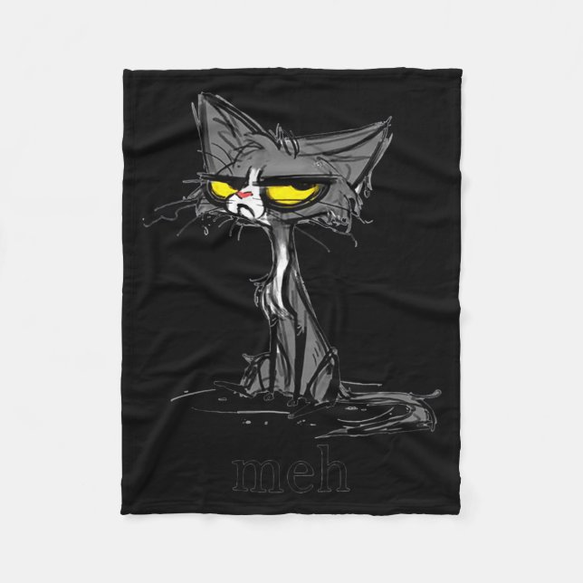 Manta Polar Funny Meh Cat Gift For Cat Lovers  (Anverso)