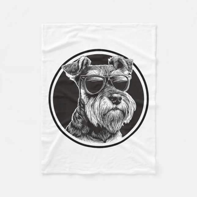Manta Polar Funny Mens Womens Sungles Logo Miniature Schnauzer (Anverso)