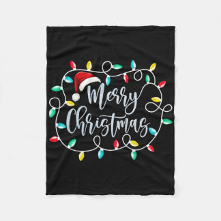 Manta Polar Funny Merry Christmas Lights Xmas Family Men Women