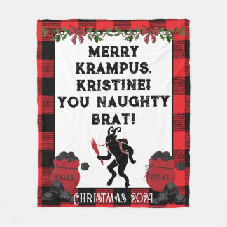 Manta Polar Funny Merry Krampus Navidades Personalizados perso