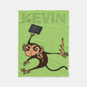 MANTA POLAR FUNNY MONKEY PERSONALIZADO FLEECE BLANKET