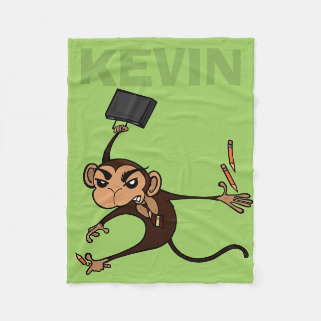 MANTA POLAR FUNNY MONKEY PERSONALIZADO FLEECE BLANKET (Anverso)