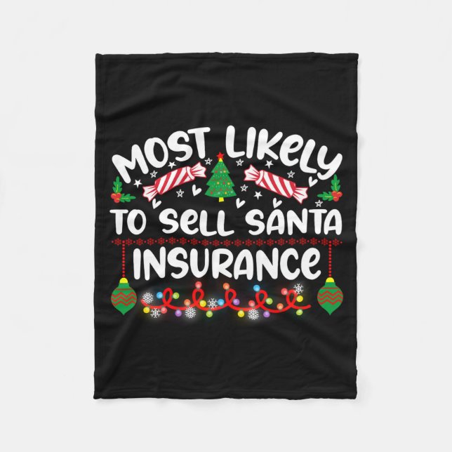 Manta Polar Funny Most Likely To Sell Santa Insurance  (Anverso)
