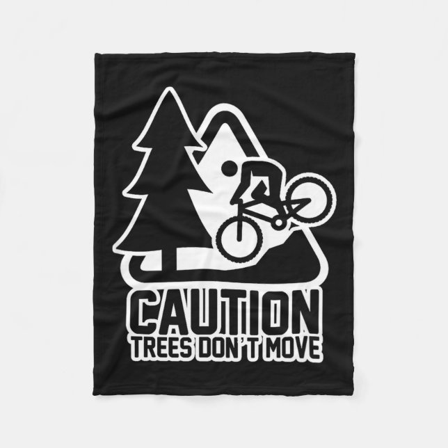 Manta Polar Funny Mountain Biking Warning - Caution Trees Do N (Anverso)