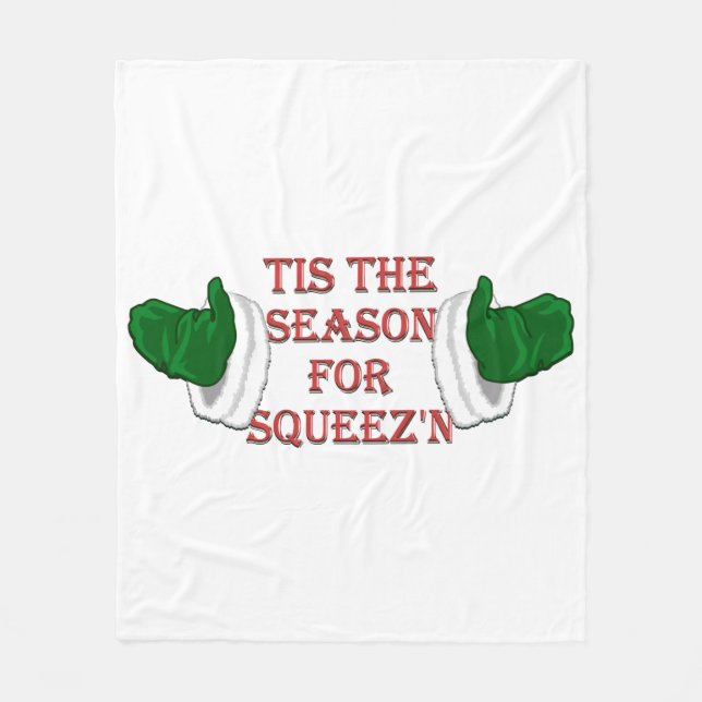 Manta Polar Funny Navidades enmascaran la fleece fleece (Anverso)