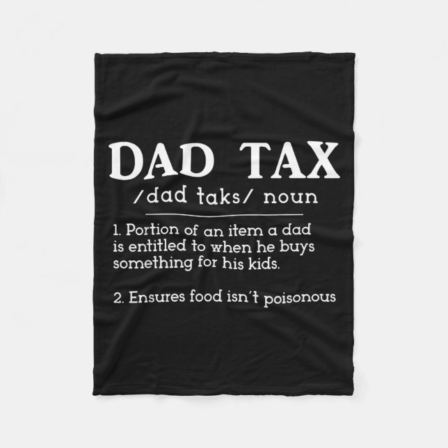 Manta Polar Funny New Dad Birthday For Fathers Day Dad Tax Def (Anverso)