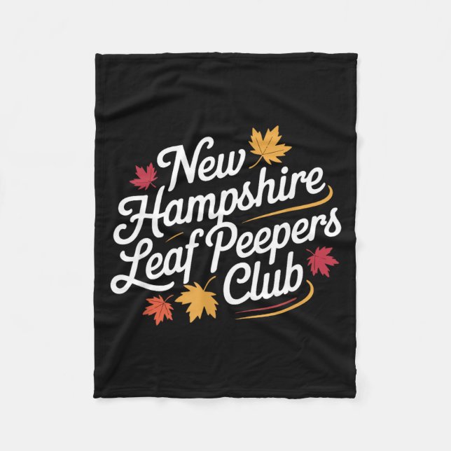 Manta Polar Funny New Hampshire Leaf Er's Club Autumn Fall Lea (Anverso)