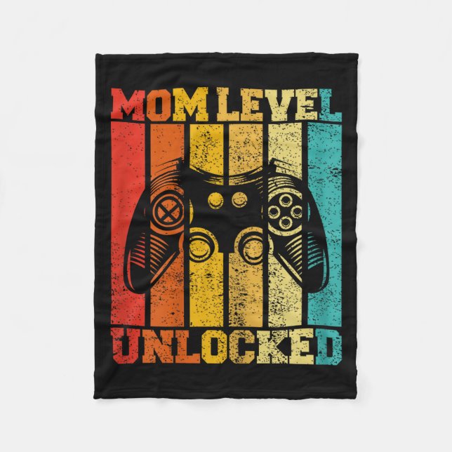 Manta Polar Funny New Mom Level Unlocked Gaming Pregnancy Anno (Anverso)