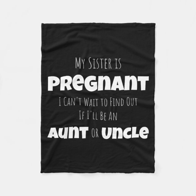 Manta Polar Funny New Uncle Aunt Baby Announcement Sister Gend (Anverso)