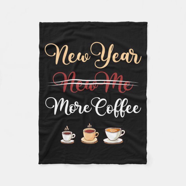 Manta Polar Funny New Year More Coffee Sarcastic Resolution Qu (Anverso)