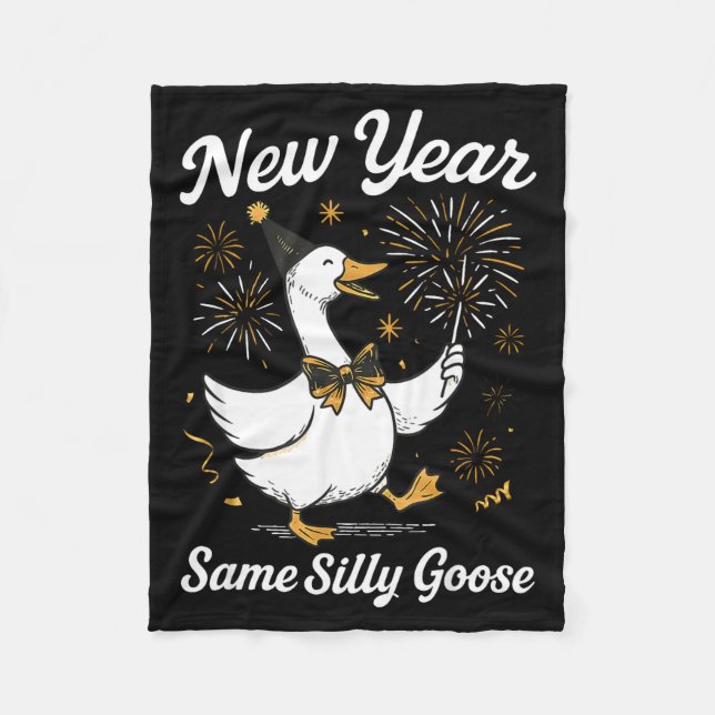 Manta Polar Funny New Year Same Silly Goose Happy New Year 202 (Anverso)