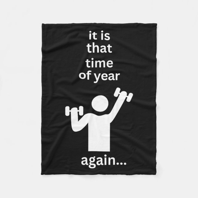 Manta Polar Funny New Years Resolution Workout Gym Time Exerci (Anverso)