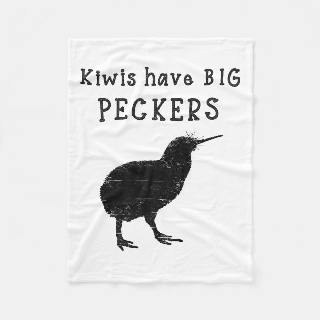 Manta Polar Funny New Zealand Quote Kiwis Have Big Peckers Quo (Anverso)