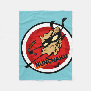 MANTA POLAR FUNNY NINJA CHEESE GRÁFICO FLEECE BLANKET