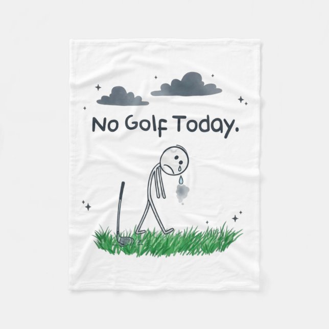 Manta Polar Funny No Golf Today Sad Stickman Golfer Golfers Me (Anverso)