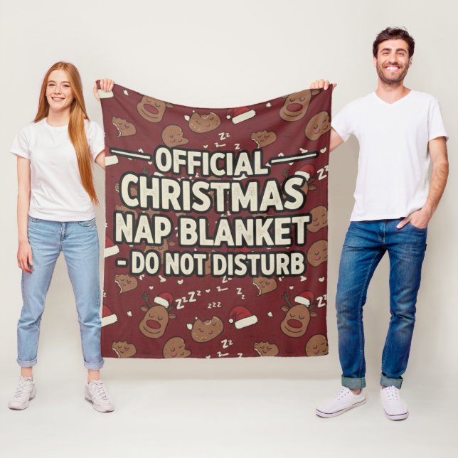 Manta Polar Funny Official Christmas Nap Do Not Disturb (In situ)