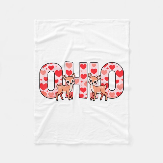 Manta Polar Funny Ohio Deer Midwestern Party O-h-i-o In Valent (Anverso)