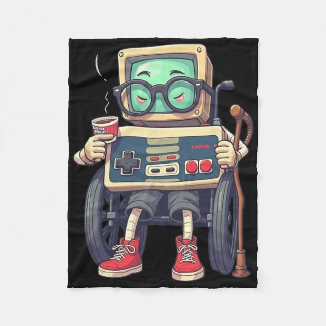 Manta Polar Funny Old Gamer Retro 80s 90s Video Game Controlle (Anverso)