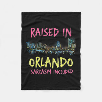Manta Polar Funny Orlando Florida Night Skyline Vintage