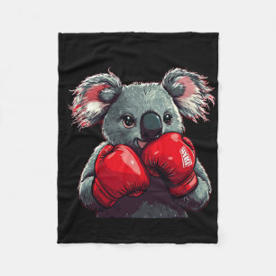 Manta Polar Funny Oso De Koala En El Anillo Con Guantes De Box