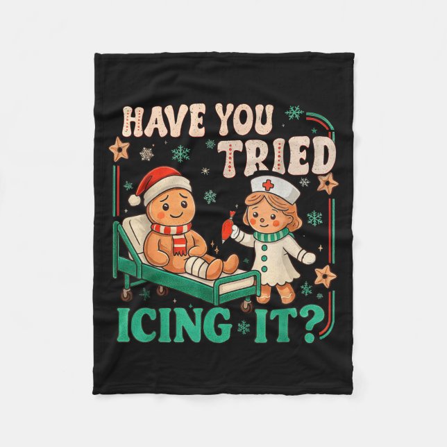 Manta Polar Funny Pain Scale Have You Tried Icing It Gingerbre (Anverso)