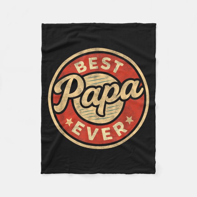 Manta Polar Funny Papa Art For Grandpa From Grandkids Father's (Anverso)