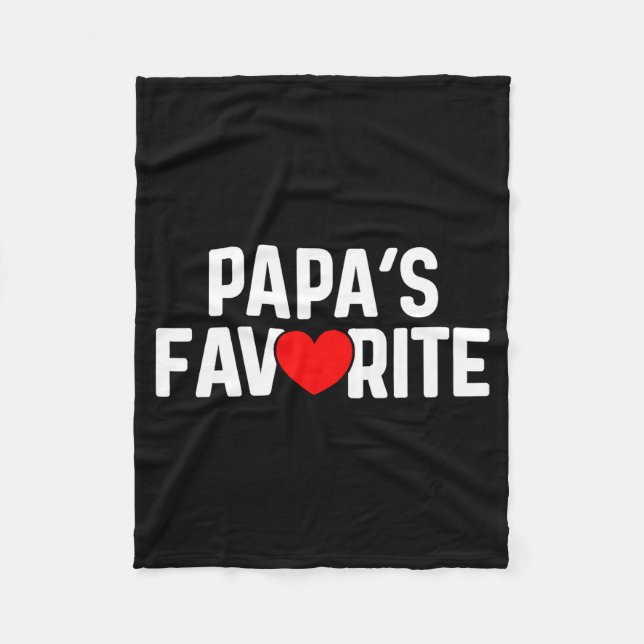 Manta Polar Funny Papas Favorite Son Daughter I'm Papa's Favor (Anverso)