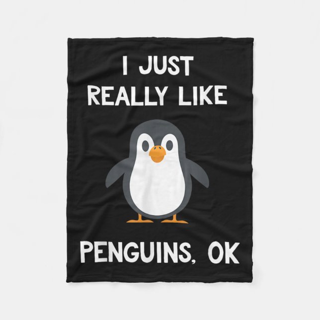 Manta Polar Funny Penguin Quote I Just Really Like Penguins Ok (Anverso)