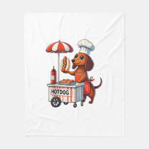 Manta Polar Funny Perro Dachshund Perro Weenie Sausage Hotdog