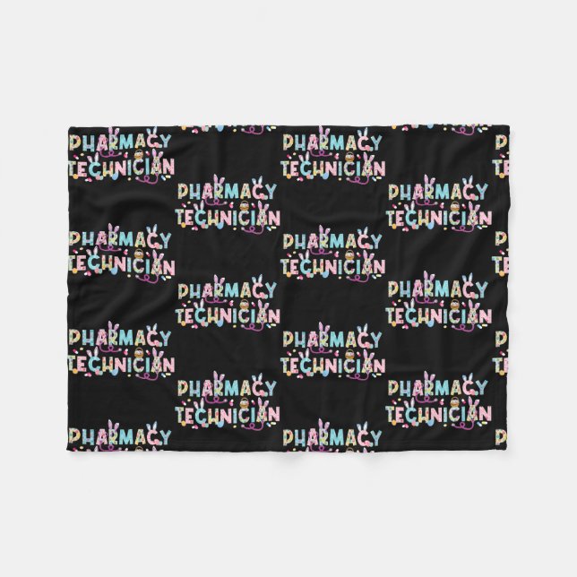 Manta Polar Funny Pharmacy Technist Bunny Pharmacist Happy (Frente (Horizontal))