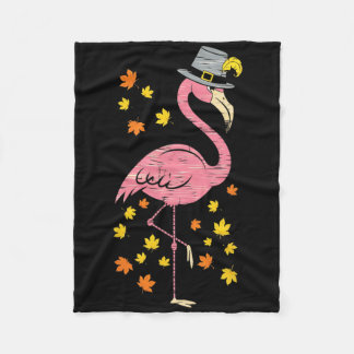 Manta Polar Funny Pilgrim Flamingo Thanksgiving Fall Autumn Co