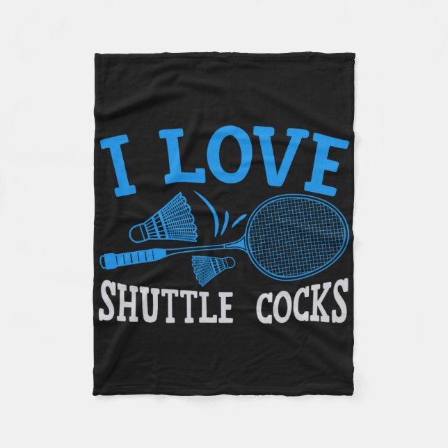 Manta Polar Funny Player Love Badminton Chiste I Love Shuttle  (Anverso)
