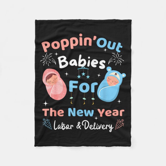Manta Polar Funny Pn' Out Babies For The New Year Labor &amp;  (Anverso)