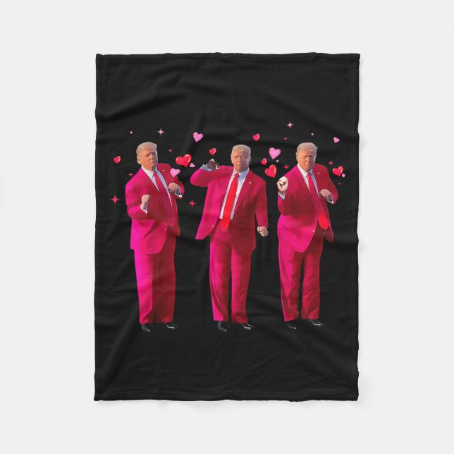 Manta Polar Funny President Trump Dancing Donald Trump Heart V (Anverso)