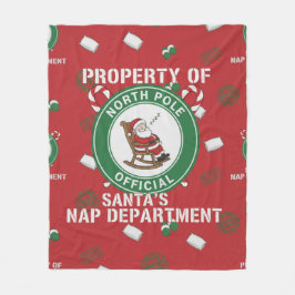 Manta Polar Funny Property of Santa's Nap Department Christmas