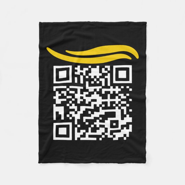 Manta Polar Funny Qr presidente Trump código de baile 1 (Anverso)