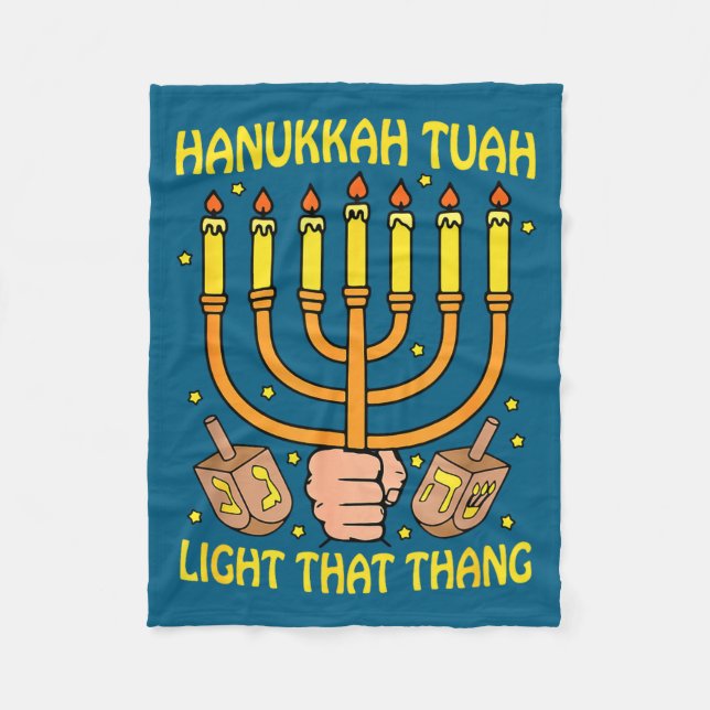 Manta Polar Funny Quote Hanukkah Tuah Light That Thang Design  (Anverso)