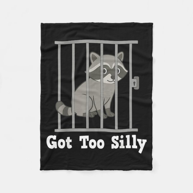 Manta Polar Funny Raccoon Meme Got Too Silly Humor Men Women K (Anverso)