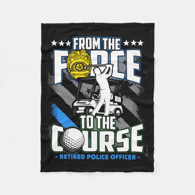 Manta Polar Funny Retired Lice Officer Golf Retirement Gift  (Anverso)