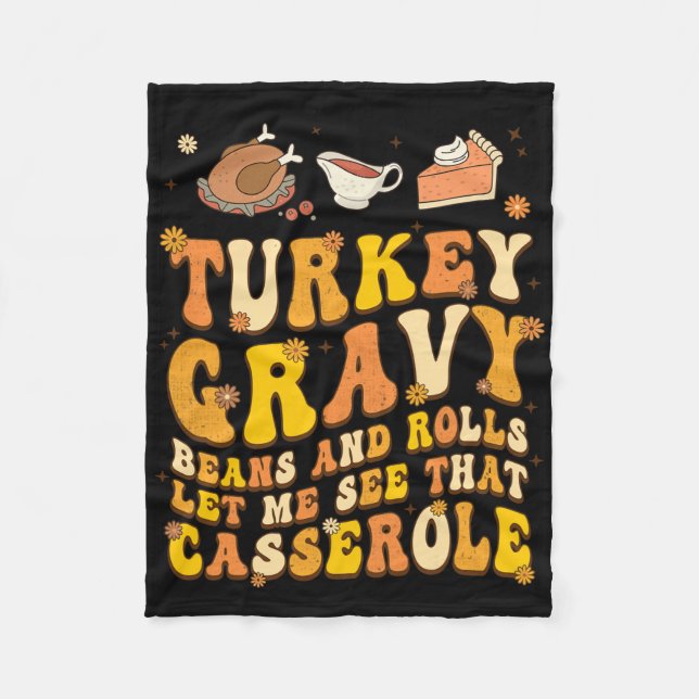 Manta Polar Funny Retro Thanksgiving Autumn Fall Groovy Holida (Anverso)