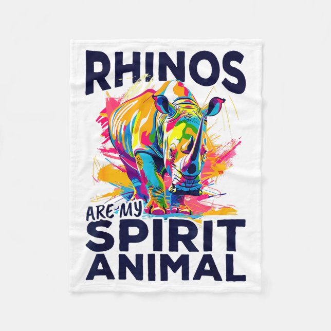 Manta Polar Funny Rhino Rhinozeros Animal Rhinos Are My Srit A (Anverso)